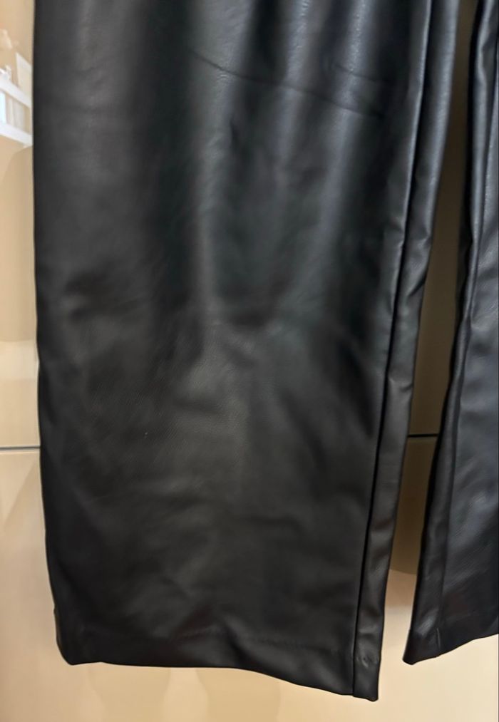 Pantalon large similicuir noir 40 - photo numéro 4