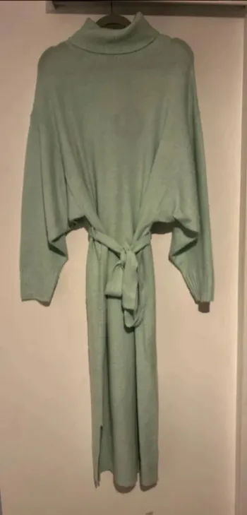 Robe pull Manoukian M vert menthe à col roulé