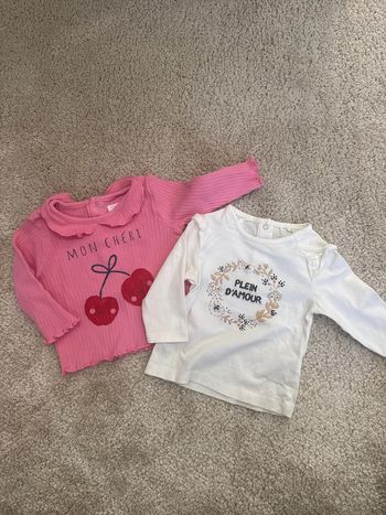 Lot de 2 t-shirt taille 3 mois