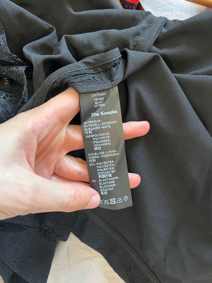 🖤 Robe noire dos nu à volants – The Kooples – Collection capsule Moonlight – Taille S (neuve avec é - photo numéro 8