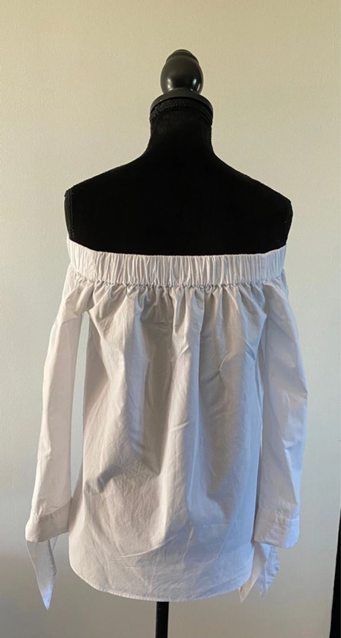 Chemise blouse Mango blanche taille XS épaules dénudées - photo numéro 4