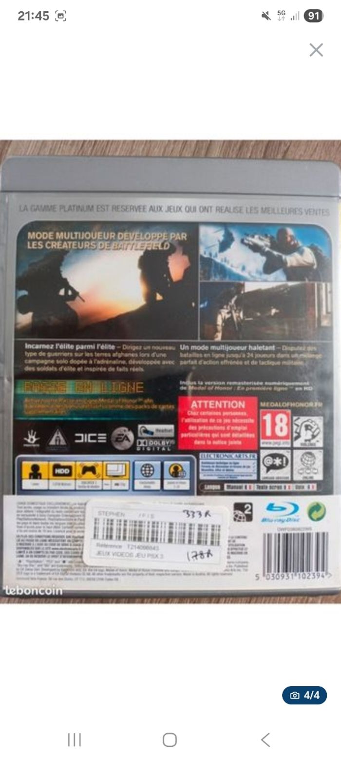 Medal of honor PlayStation 3 - photo numéro 3