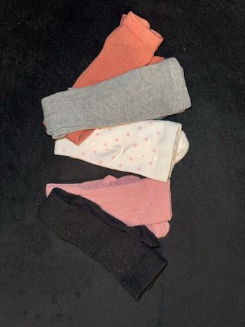Lot 5 Collants bébé fille Taille 17/19