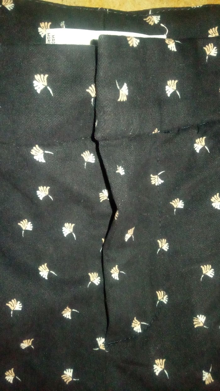 Pantalon jean noir a motifs blanc T40 - photo numéro 7