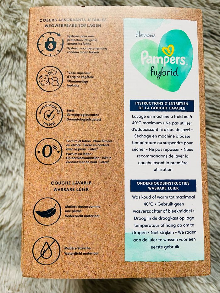 Kit d’essai couches lavables Pampers Hybrid Harmonie neuf - photo numéro 6