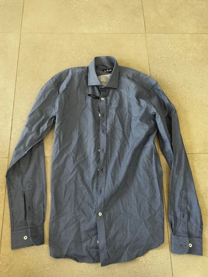 Chemise Café Coton taille 41, neuve sans étiquette, Slim fit