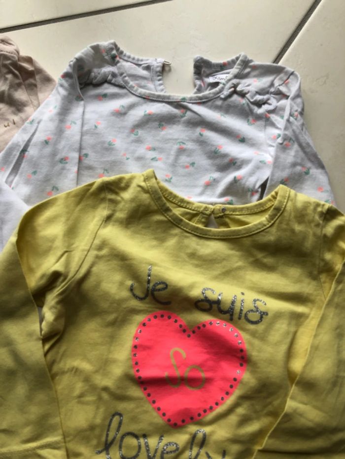 Lot 4 t-shirt manches longues 12 mois - photo numéro 3