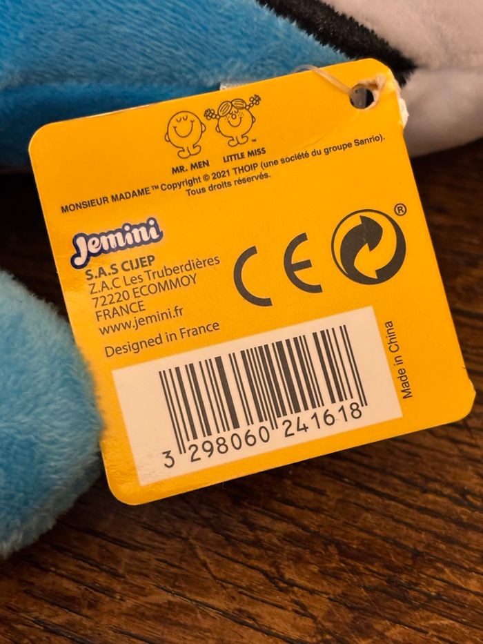 peluche Mr. Bobo  Jemini (collection Monsieur Madame) - photo numéro 7