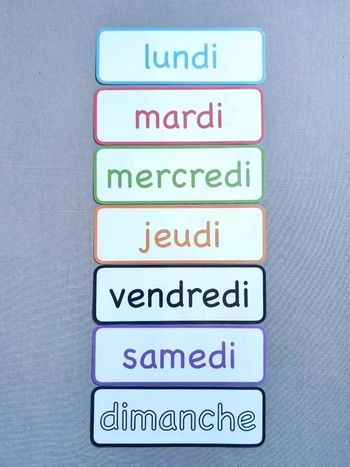 Pancartes des jours de la semaine
