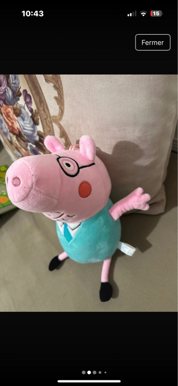 Peluche papa piG très bon état - photo numéro 2