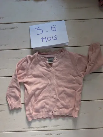 Gilet bébé fille 3/6 mois