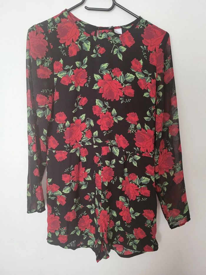 Combinaison / combishort à motif fleur 1