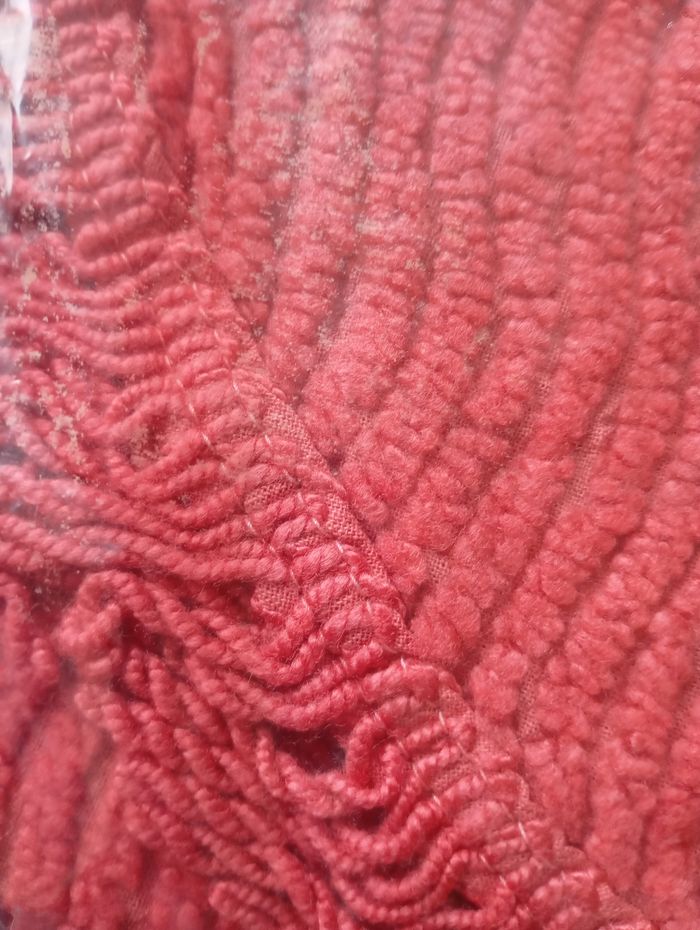 Couvre lit framboise vintage 2 personnes neuf emballé - photo numéro 2