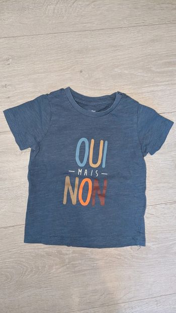 T-shirt bleu bébé 18 mois garçon