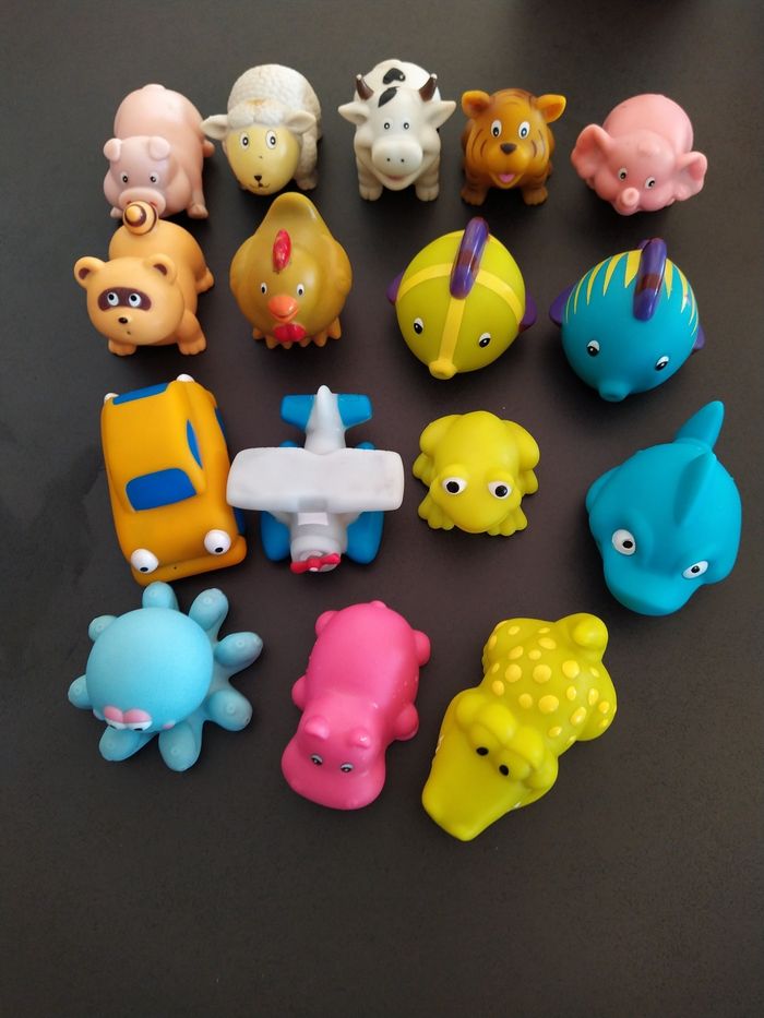 Jouets de bain animaux