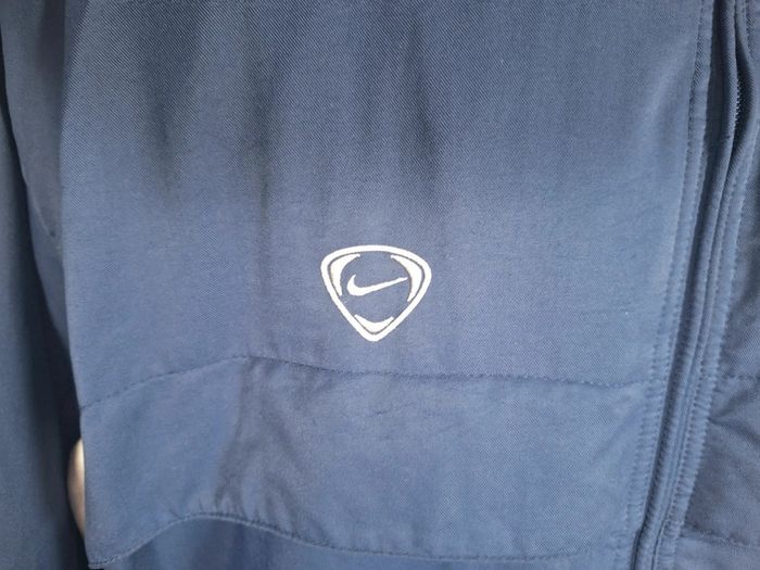 Veste Nike Team vintage XL bleu marine logo bouclier brodé zippée (546) - photo numéro 3