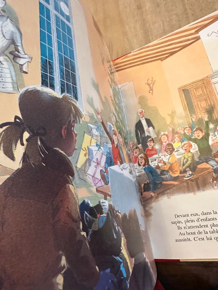 Grand livre Le Noël de Caroline fête hiver reliure rouge état satisfaisant Pierre Probst - photo numéro 6