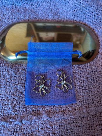 Boucles d’oreilles fleurs en acier inoxydable