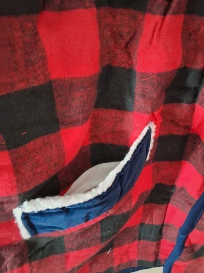 Veste Gilet a carreaux rouge vintage Giant Fish Neuve - photo numéro 4