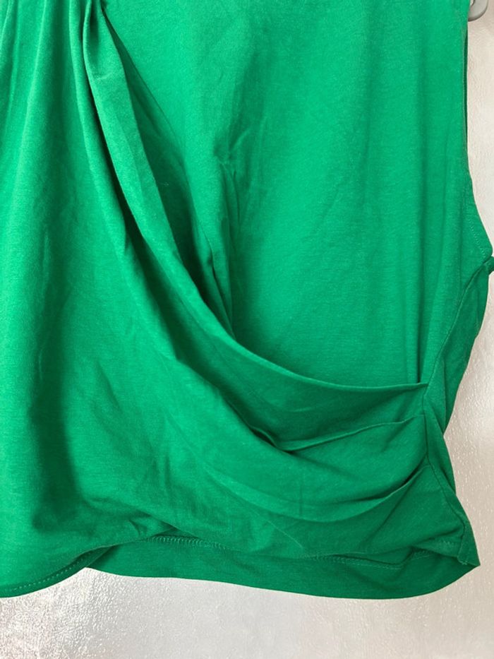 top sans manche vert nouer zara s neuf - photo numéro 2