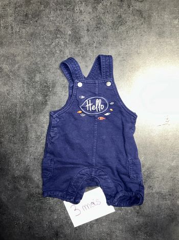 Salopette short « poissons »