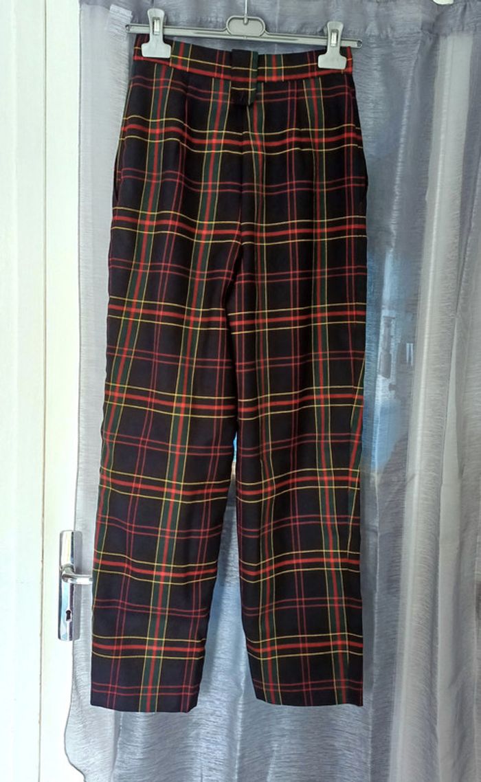 Pantalon écossais taille haute Verdosa taille 36 - photo numéro 6