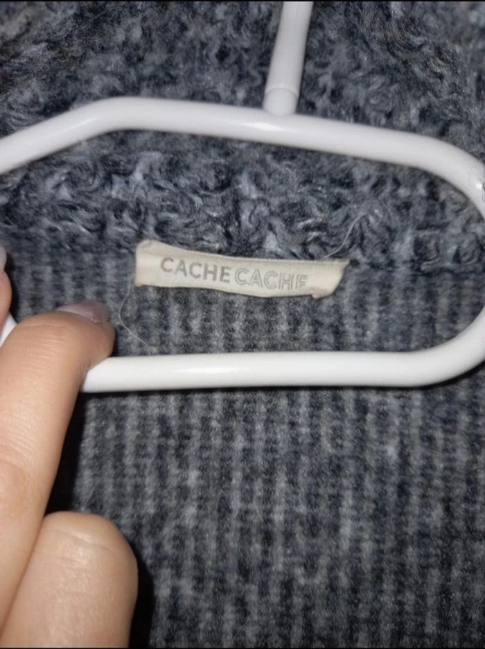 Manteau gris chiné à poches. Taille 36. Cache Cache - photo numéro 5