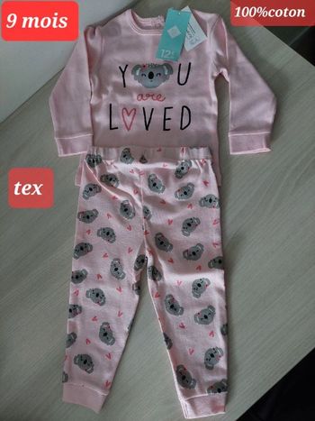 Pyjama léger fille 9 mois