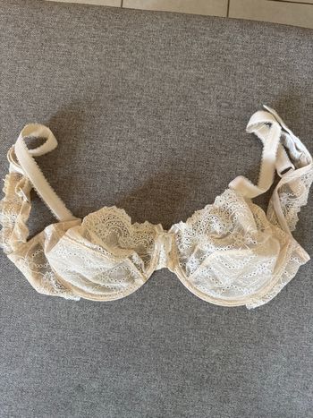 Soutien-gorge Tex Woman dentelle blanc crème taille 100C