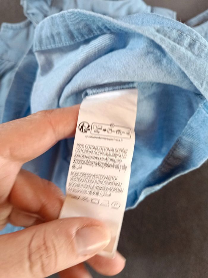 Robe été style jeans + boomer assorti Fille 9 mois Kiabi 100% coton - photo numéro 5