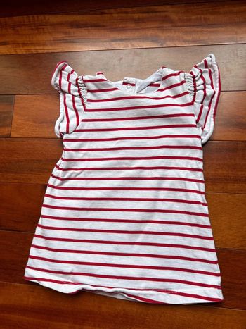Robe marinière rouge Jacadi 18 mois
