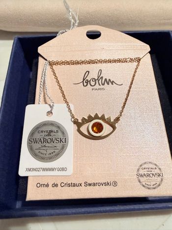 Collier œil cristal Swarovski Bohm