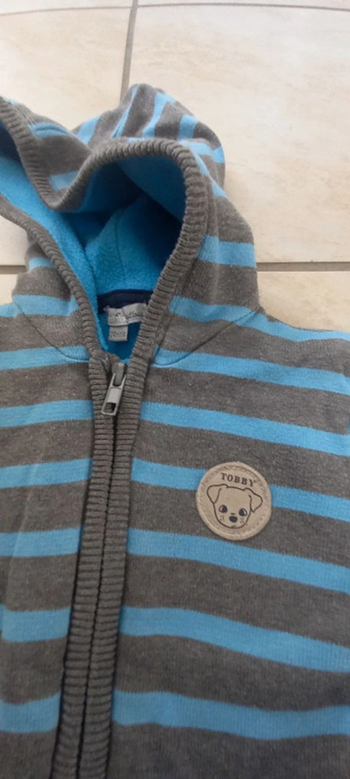 Gilet à capuche intérieur polaire 2 ans - photo numéro 2
