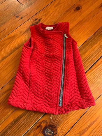 Veste enfant sans manche rouge  kimbaloo 12 mois