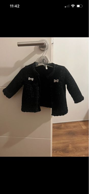 Veste noir bébé fille 3 mois