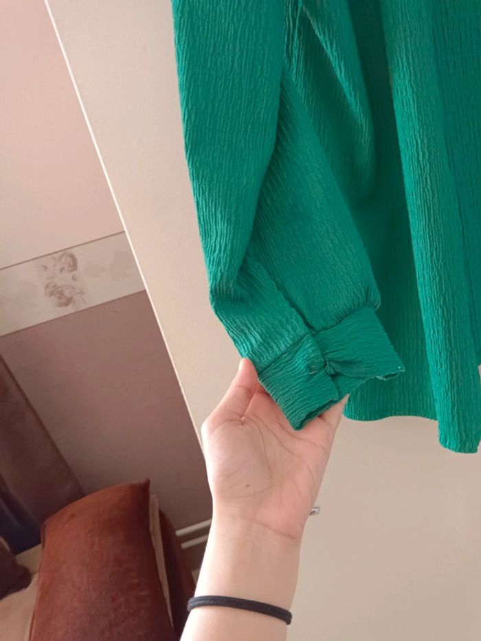 ensemble pantalon chemise vert - photo numéro 2