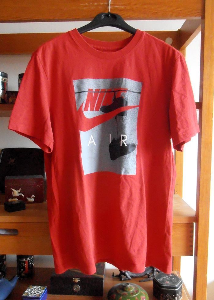 T-shirt rouge homme, Nike Air, taille M, 100% coton - photo numéro 1