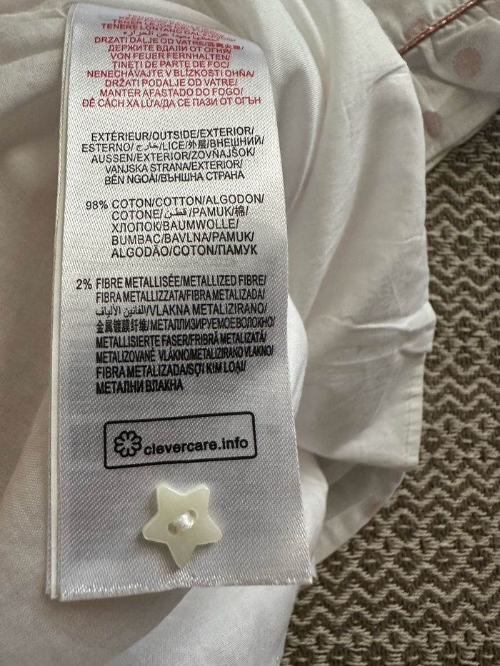 Haut blouse sergent Major taille 9 ans blanc/rose très bon état - photo numéro 7
