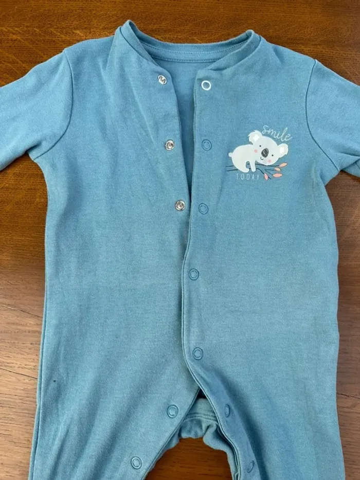 Pyjama bleu Koala Primark 0-3 mois - photo numéro 3