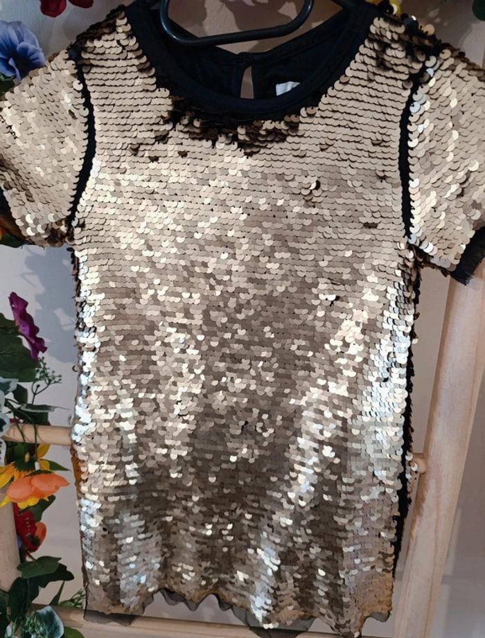 Super robe de soirée avec sequins 3/4ans - photo numéro 4