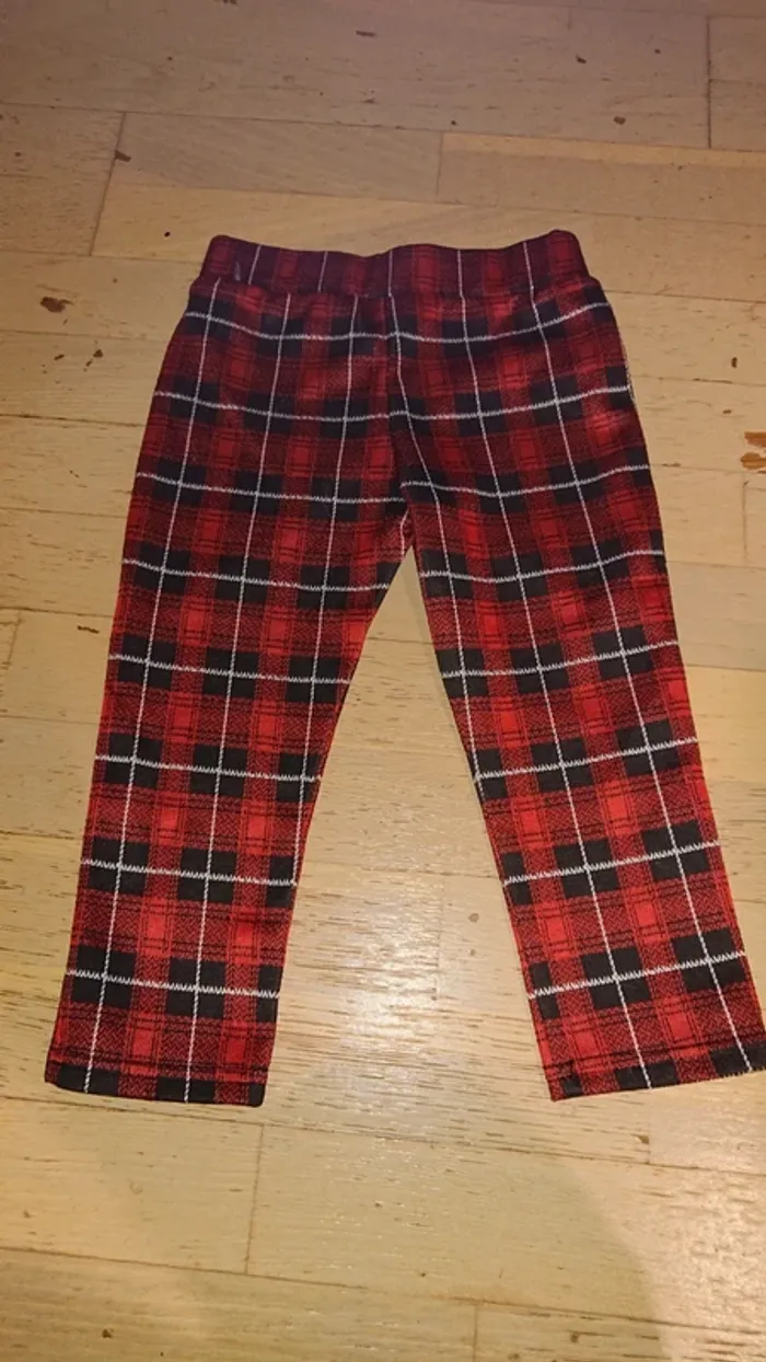 Pantalon tartan rouge et noir - photo numéro 2