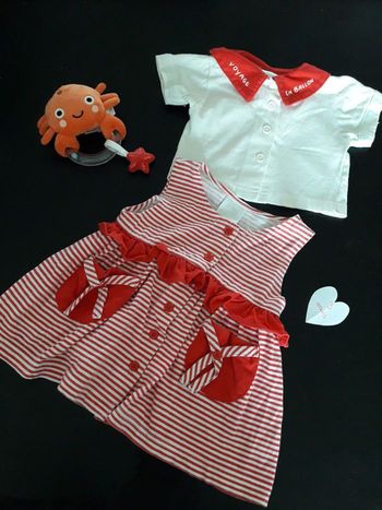 Ensemble robe marin 3 mois