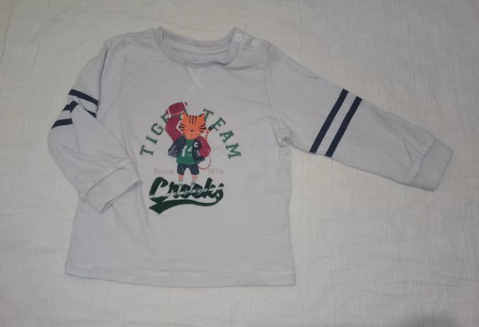 Creeks t shirt haut manches longues tigre