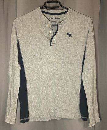 Tee-shirt grise et bleu marine »Abercrombie »manches longues 