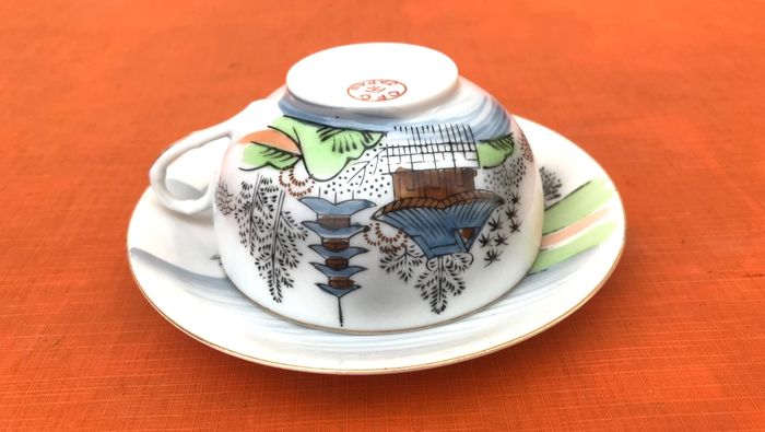 Tasse / Soucoupe  Porcelaine fine Décor japonisant CFC Japan - photo numéro 7