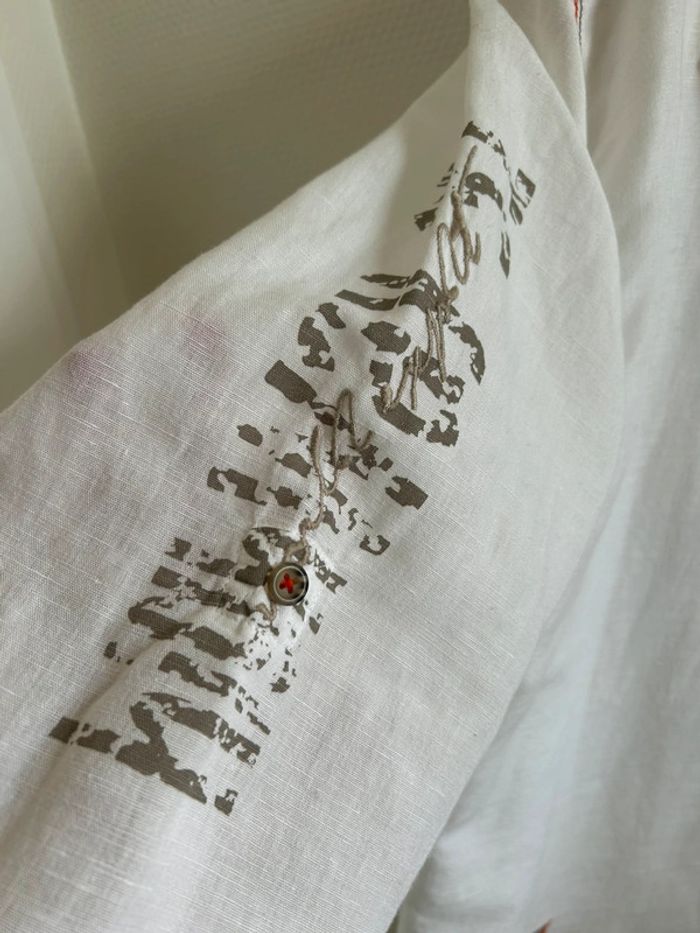 Chemise inscription lin/coton - photo numéro 5