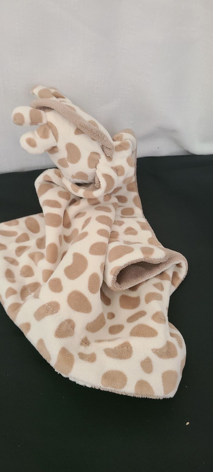 ZDT ACTION  DOUDOU GIRAFE HOCHET PLAT ECRU MARRON BEIGE - photo numéro 4