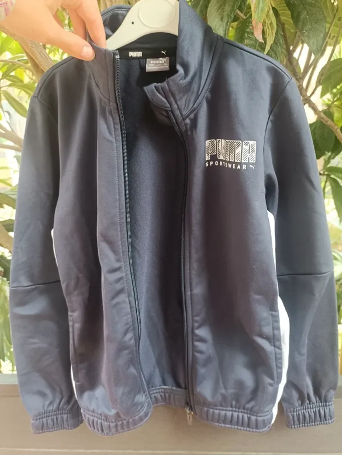 Gilet zippé bleu marine puma garçon taille 9/ 10 ans - photo numéro 5