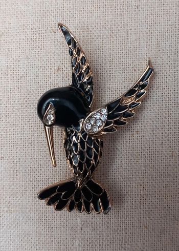 Broche vintage colibri