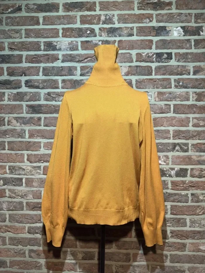 Pull col roulé orange Esprit Taille M / L - photo numéro 3